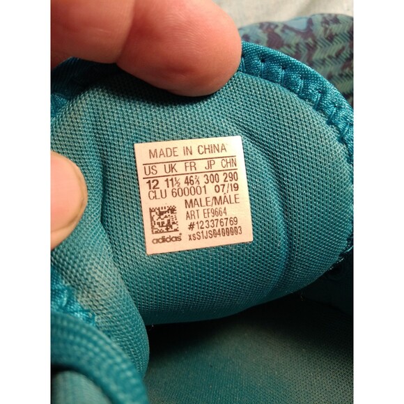 Adidas Pro Bounce blue/green shoes Sz 12, camo soles - Picture 6 of 6